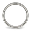 Titanium Polished Diamond Cut Ring - Birthstone Company