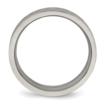 Titanium Polished Textured Ring - Birthstone Company