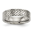 Titanium Polished Textured Ring - Birthstone Company