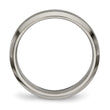 Titanium Polished Grooved Comfort Back Ring - Birthstone Company