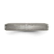 Titanium Polished Grooved Comfort Back Ring - Birthstone Company