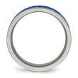 Titanium Polished w/ Blue Carbon Fiber Inlay Band - Birthstone Company