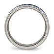 Titanium Polished w/ Blue Carbon Fiber Inlay Band - Birthstone Company