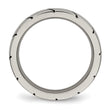 Titanium Polished Grooved Ring - Birthstone Company