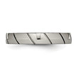 Titanium Polished Grooved Ring - Birthstone Company