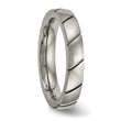 Titanium Polished Grooved Ring - Birthstone Company
