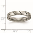 Titanium Polished Grooved Ring - Birthstone Company
