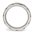 Titanium Polished Unisex Wedding Band with CZ Criss Cross Design - 8