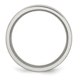 Titanium Grooved 6mm Polished Brushed Unisex Engravable Wedding Band - 6