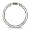 Titanium Wedding Band with Polished Brushed Beveled Edge Engravable Unisex - 5