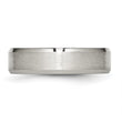 Titanium Wedding Band with Polished Brushed Beveled Edge Engravable Unisex - 5
