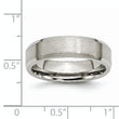 Titanium Wedding Band with Polished Brushed Beveled Edge Engravable Unisex - 5