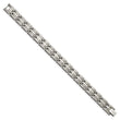 Titanium Brushed and Polished 8.5in Bracelet - Birthstone Company