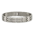 Titanium Brushed and Polished 8.5in Bracelet - Birthstone Company