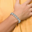 Titanium Brushed and Polished 8.5in Bracelet - Birthstone Company