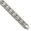 Titanium Brushed and Polished 8.5in Bracelet - Birthstone Company