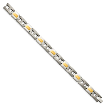 Titanium Yellow IP-Plated 9in Bracelet - Birthstone Company