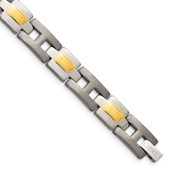 Titanium Yellow IP-Plated 9in Bracelet - Birthstone Company