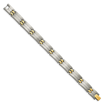 Titanium Yellow IP-Plating 8.5in Bracelet - Birthstone Company