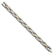 Titanium with 14k Yellow Inlay Accent Bracelet - Birthstone Company