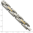 Titanium with 14k Yellow Inlay Accent Bracelet - Birthstone Company