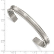 Titanium Brushed with Polished Edge 6.5mm Cuff Bangle