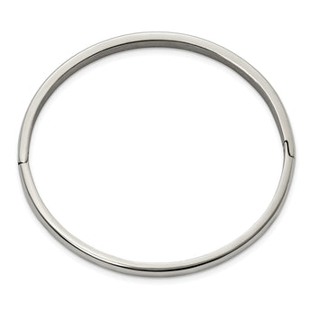 Chisel Titanium Polished 5mm Hinged Bangle