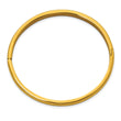 Chisel Titanium Polished Yellow IP-plated 5mm Hinged Bangle