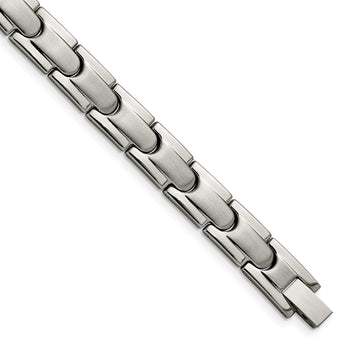 Chisel Titanium Brushed and Polished 8.5 inch Link Bracelet