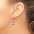Titanium CZ Leverback Earrings - Birthstone Company