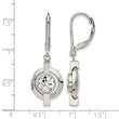 Titanium CZ Leverback Earrings - Birthstone Company