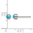 Titanium Brushed Blue Turquoise Stud Earrings - Birthstone Company