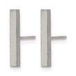 Titanium Brushed Bar Post Earrings - Birthstone Company