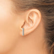 Titanium Brushed Bar Post Earrings - Birthstone Company