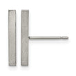 Titanium Brushed Bar Post Earrings - Birthstone Company