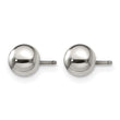 Titanium Polished 6mm Ball Post Earrings - Birthstone Company