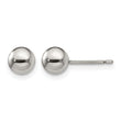 Titanium Polished 6mm Ball Post Earrings - Birthstone Company