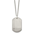 Men's Titanium Dog Tag Necklace with Diamond Engravable 22 - Birthstone Company