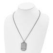 Men's Titanium Dog Tag Necklace with Diamond Engravable 22 - Birthstone Company