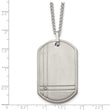 Men's Titanium Dog Tag Necklace with Diamond Engravable 22 - Birthstone Company