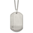 Men's Titanium Dog Tag Necklace with Diamond Engravable 22 - Birthstone Company