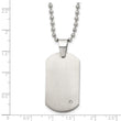 Titanium .02ct. Diamond Accent Necklace - Birthstone Company