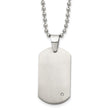Titanium .02ct. Diamond Accent Necklace - Birthstone Company