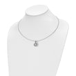 Titanium CZ Pendant with Polished Stainless Steel Wire Necklace - Birthstone Company
