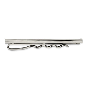 Titanium Brushed and Polished Tie Bar - Birthstone Company