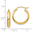 14k Round Tube Hoop Earrings