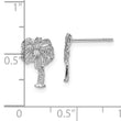 14k White Gold Palm Tree Post Earrings