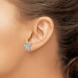 14k White Gold Starfish Post Earrings