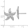 14k White Gold Starfish Post Earrings