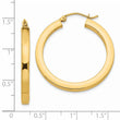 14k 3mm Polished Square Hoop Earrings